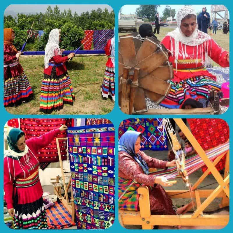 پارچه بافی زنان رشت