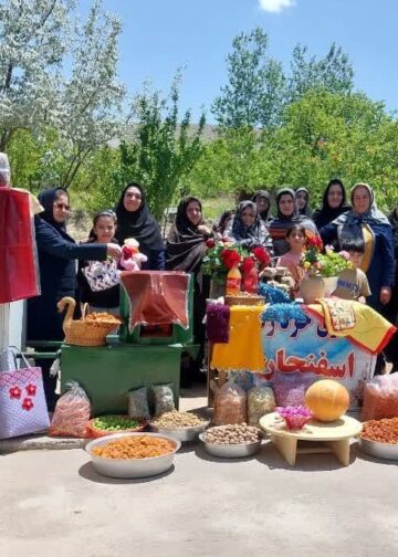 برگزاری جشنواره محصولات کشاورزی و صنایعدستی زنان روستایی در روستای اسفنجان شهرستان اسکو
