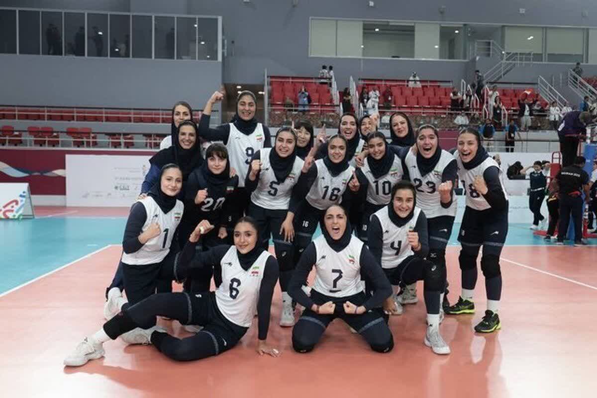 کسب عنوان قهرمانی دختران والیبالیست ایران در بازی های آسیایی